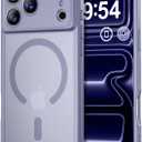 Thomo Magnetic for iPhone 17 Pro Case, [Compatible with Magsafe] [Full Camera Protection] Translucent Matte Military Grade Shockproof with Anti-Fingerprint Phone Cover 2025, Lavender Grey