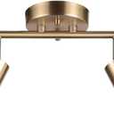 Globe Electric Pratt 4-Light Track Lighting, Matte Brass, Gold