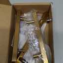 10 Pack 5''(128mm) Brushed Brass Cabinet Pulls Kitchen Gold Cabinet Handles Stainless Steel Drawer Pulls Square Cabinet Hardware for Cupboard