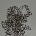 garini 12 Feet Silver Light Fixture Chain, Adjustable Metal Pendant Chandelier Chain Extension with Detachable Link, Maximum Load is 66 Pounds