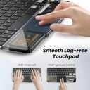 Ultra-Slim Bluetooth Keyboard with Touchpad, Wireless RGB Backlit, Portable Rechargeable Keyboard for iPad, Tablet, Laptop, Windows, Android, macOS Devices