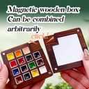 Watercolor Travel Set, New Palette Travel Set Mini Watercolor Paint Set, Upgrade Travel Set Mini Portable Watercolor Travel Set (florid)