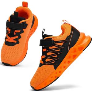 koppu Boys Girls Shoes Non-Slip Tennis Shoes Fashion Lightweight Breathable Kids Sneakers for Little Kids/Big Kids (Orange) EU 35/3 Big Kid 