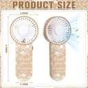 Tujoe 100 Pcs Wedding Handheld Fans for Guests Mini Personal Portable Fans Bulk Thank You for Celebrating with Us Fan for Wedding Bridal Shower Party Favors Summer Travel (Beige Botanical Lace), 4.7*3.9*3.1inch
