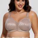 Deyllo Women's Full Coverage Plus Size Comfort Minimizer Bra Wirefree Non Padded, 38B