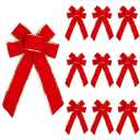 Bright Creations Bows for Gift Wrapping, Extra Large Red Bow (9 x 16 in, 10 Pack)