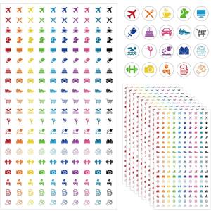 2000pcs Mini Calendar Stickers 0.5in Workout Planner Label for Airplane Dining Pet Work Birthday Car Shopping Swimming Yoga Reading Housework for Diary Planner Calendars Plan Scrapbooking DIY Craft
