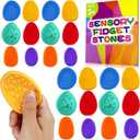 Sensory Fidget Toys for Kids Adults 24 PC Silicone Worry Stone Travel Toy for Autism ADHD Teens Calm Down Quiet Anxiety Fidgets for Classroom Stress Toy Christmas Stocking Stuffer Gift for Kid (24PC)