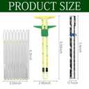 2 x 3 Pcs Sliding Gauge Measuring Tool Aluminum Expanding Sewing Gauge Button Guide Spacing Device 5-in-1 Quilting Ruler Measuring Tool Set for Crafting Sewing Beginner Supplies
