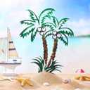 CroBlissful Palm Tree Metal Wall Decor Tropical Beach Wall Art Beach Outdoor Decor Tropical Metal Contemporary Coastal Tree Sculptures for Indoor or Outdoor