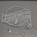 Moon Beer Neon Signs for Wall Decor Dimmable Blue Bar Light Sign for Man Cave Bedroom Shop Club Pub Bistro