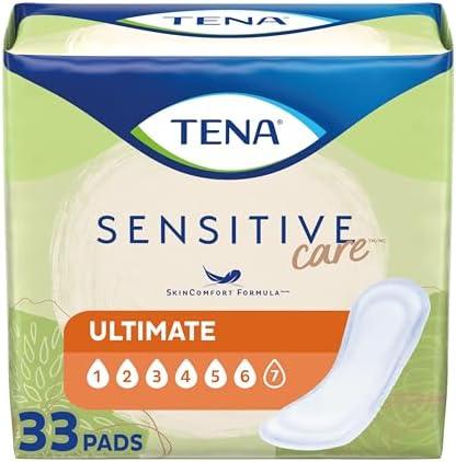 TENA Sensitive Care Ultimate Pads, Regular Length,(3 Packs- 99 Total) TENA Sensitive Care Ultimate Pads, Regular Length,(3 Packs- 99 Total)