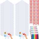Libima 100 Pcs DIY Blank Kites for Kids Bulk Large Kite Making Kit Easy to Fly Set Party with Watercolor Pens and String Decorating Coloring Party Set for Craft Outdoor Games (Butterfly)