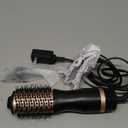 slopehill Mini Travel Dual Voltage Hair Dryer Brush,1000 Watts Hot Air Brush with European Plug, Ionic Hair Dryer and Styler for Women, Oval Barrel 2 Heat & 2 Speed Settings for International Travel