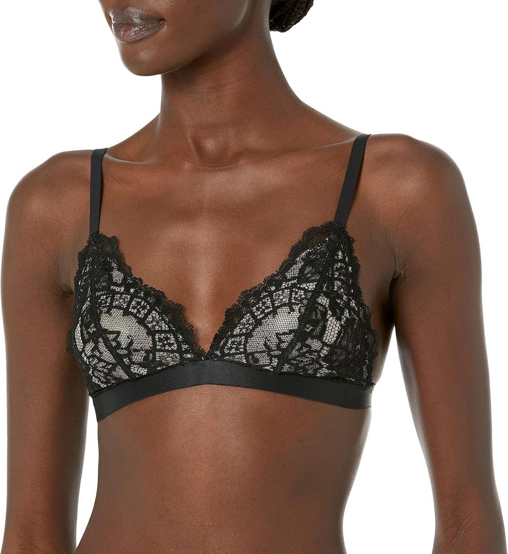 Wolford Women's Belle Fleur Adjustable Triangle Neck Wirefree Bra (Black) XS