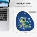 Water Drop Mouse Pad 7.3x8in Non-Slip for Laptop, Bookshelf | Portable water-drop mousepad with rubber non-slip base, smooth surface for precise cursor control, for travel and office