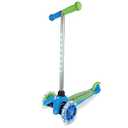 Sakar Ignight Green 3 Wheel Scooter for Boys and Girls Ages 3+, Max Weight 75lbs, Foot-Activated Brake - Durable, Comfortable, & Easy to Ride