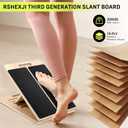 Wooden Slant Board for Calf Stretching Adjustable Incline Board for Squats, Ankle & Achilles Stretch, Physical Therapy Foot Stretcher, Non-Slip Wedge for Knees Over Toes, Balance & Mobility Training