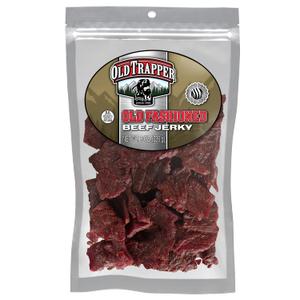 Old Trapper Beef Jerky, Old-Fashioned 8 Ounce Bag, Tender Meat Snacks for Lunches or Between Meals, 11 Grams of Protein, Zero Grams of Fat, and 70 Calories per Serving (Pack of One) (EXP 09/01/27)
