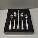 KINGSTONE Silverware Set, 65-Piece Flatware Set for 12, 18/10 Stainless Steel Cutlery Set with Bead Edge, Utensil for Kitchen, Home, Party, Wedding, Mirror Polished, Dishwasher Safe, Featured Gifts