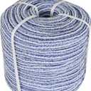 3/4 Inch x 200 Feet Double Braid Polyester Rope 20000Lbs Breaking Strength Strong Pulling Rope for Tree Work Camping Swings(Blue White)