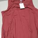 syoss Women's Summer Tank Tops Pleated Round Neck Sleeveless Trendy Tops for Women Dressy Casual, XL, Wine Red
