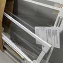 Clear Acrylic Dog Gate size: 40"H x 42.5"W Wide Indoor White Extra-Tall,Clear Acrylic Panel,Double-Lock,Pressure/Hardware Mount,Wall Cups,Ideal for Pet Stairs,Doorways,Hallways,Kitchen