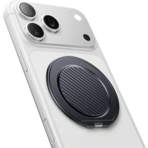 andobil [2026 Ultra-Thin] Magnetic Phone Grip for MagSafe [360 Rotate] Magnetic Cell Phone Ring Holder & Kickstand for MagSafe Accessories & iPhone 17 Air 16 Pro Max Plus 15 14 13 12, Carbon Fiber