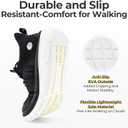 FitVille Slip On Sneakers Women Slip On Shoes Hand Free Wide Walking Shoes Arch Support Shock Absorption Memory Foam for Bunions Heel Bone Neuropathy Black 7 Extra Wide