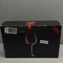 JBHO Hand Blown Bordeaux  Glasses - Set of 6-18 Ounce - Great Gift Packaging - Red Glasses Lead-Free Premium Crystal Clear Glass