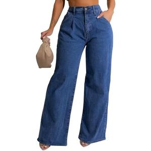 FairBeauty Women's Straight Leg High Waist Baggy Denim Jeans Loose Boyfriend Casual Stretchy Jeans.XXL