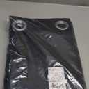 NICETOWN Pitch Black Solid Thermal Insulated Grommet Blackout Curtains/Drapes for Bedroom Window (2 Panels, 42 inches Wide by 63 inches Long, Black)