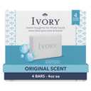 Ivory Gentle Bath Bar Soap, Designed for Whole Family, 99.44% Pure Formula with Plant-Based Cleansers, Made Without Heavy Perfumes, Parabens or Phthalates, Original Scent, 4.0 oz (4 Count)
