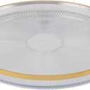 Round Serving Tray with Gold Handle for Fruit Desserts Snacks Transparent Decorative Tray Suitable for Home Use Kitchen Dining Room Decor