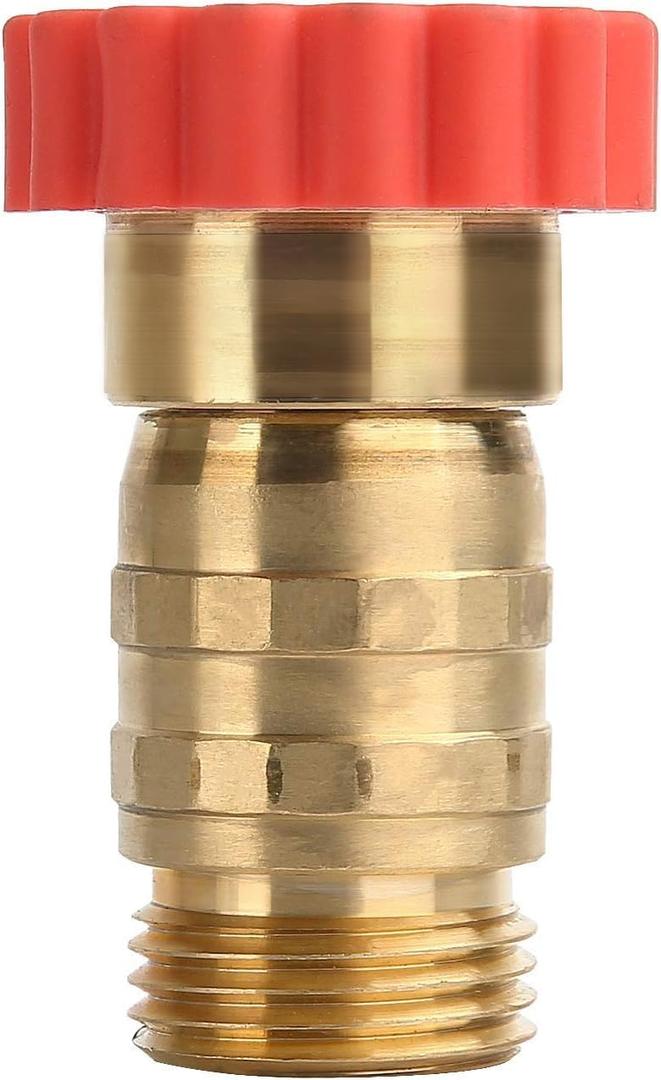 Brass, Water Pressure Regulator, Garden Hose Pressure Reducer, 40-50 psi, 3/4" Hose