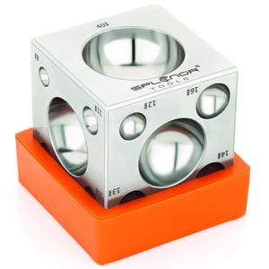 Splenor Tools Steel Dapping Doming Block - for Jewelry Making - Metal Forming Tool - Shaping Die