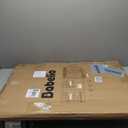 BABELIO 36 Inch Extra Tall Baby Gate with Cat Door, 29-48" Metal Pet Door for Stairs, Doorways, Auto Close, Easy Walk Thru,White