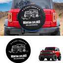 32 Inches Spare Tire Covers for Ford Bronco Base, Big Bend, Black Diamond, Outer Banks 2/4 Door 2025 2024 2023 2022 2021, Wheel Tyre Protectors with Backup Camera Hole Exterior Accessories