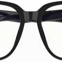 Blue Light Blocking Glasses for Women Men Anti Glare Reduce Eyeglasses Computer Oversized (Black)
