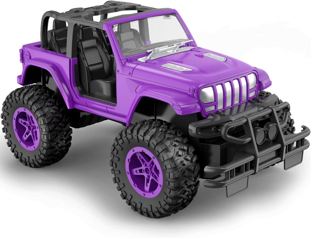 NQD RC Cars 1:16 Scale Remote Control Jeep Car 80 Min Playtime 2.4Ghz Off-Road RC Trucks for for Toddlers Girls Kids Teens (Purple)