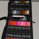 TOSHARE Dual Tip Markers, Brush Art Markers Set with Fine Tip and Brush Tip for Adult Coloring Book, Hand Lettering, Calligraphy & Drawing, Professional Art Supplies Kit for Adults (100 Colors)