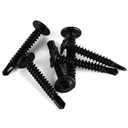 2 x Mellewell #8 x 1 Wafer Head Self Drilling Screws, Self Tapping Screws Sheet Metal Screws, Black Finish Stainless Steel, Pack of 100