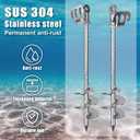 BeneLabel 17" 26" 36" Boat Sand Anchor for Boat Screw in Boat Anchor for Shallow Water, Stainless Steel Boat Beach Anchor for Sandbar, TET Ski Anchor, Kayak Anchor, Pontoon Boat, Sandbar