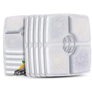 Cat Water Fountain Filters,10 Pack Replacement Filter Fit for Top Square 84oz/2.5L Cat Pet Fountain, 3 Filtration System