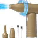 Buzveuya Compressed Air Duster - 3-Phase Brushless Motor, 7.2m/s Super Strong Wind, Multifunctional Jet Fan for Home, Office, Car, and More - Rechargeable and Mini Portable Design (Sandy Yellow)