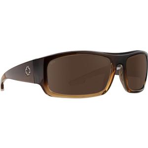 SPY Optic Piper, Rectangular Wrap Sunglasses, Color and Contrast Enhancing Lenses (Bronze Fade)