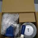 Ourokhome Rotary Cheese Grater Hand Crank, Kitchen Shredder Speed Mandolin Slicer Ice Shaver with Handle and Drum Blades for Cheese, Vegetable, Nuts, Chocolate, Potato, Carrot, 5 Blades, Dark Blue