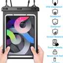Universal iPad Waterproof Case Dry Bag Pouch for IPad Pro 11" iPad Pro 10.5" IPad 11th/10th/9th/8th iPad Air 6/5/4 10.9" New iPad 9.7 Galaxy Tab S10/S9/S8 S10/S9 FE Galaxy Tab A8/A9+/S6 Lite
