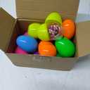AMENON Easter Basket Stuffers Prefilled 12 Easter Eggs with 12 Light Up Egg Shaped Fidget Stress Balls Squishies Squeeze Stress Relief Toys, Easter Gift for Kids Adults Surprise Egg Hunt Party Favor