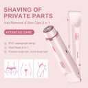Bikini Trimmer for Women,Dermave Bikini Shaver,Electric Razors for Women Pubic Hair (Pink)